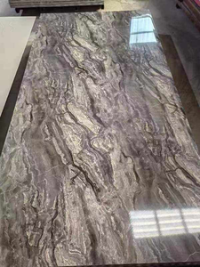 Không thấm nước màu trắng và màu đen đá cẩm thạch màu <span class=keywords><strong>PVC</strong></span> tường Bảng điều chỉnh tấm đá cẩm thạch cho tường - Product Image 4