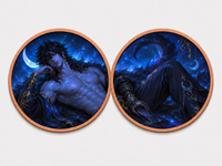 Pièce de monnaie en cuivre personnalisée 1 oz .999 en cuivre pur, pièce de monnaie anime femme homme, rondeaux de lingots imprimés UV 2D pour collection