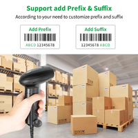 Scanner de supermarché Effon TH17 2D CMOS-Lecteur de codes-barres USB haute vitesse pour paiement au détail Compatible pour paiement rapide