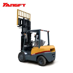 YangFT 3,0 3,5 Ton 7700lbs Motor diésel Carretilla elevadora para terreno áspero Modo de tracción en las ruedas 4x4 3M 4m 4,5 m Altura de elevación Triplex completamente gratis