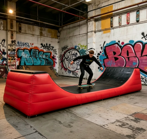 <span class=keywords><strong>Rampe</strong></span> de <span class=keywords><strong>skate</strong></span> gonflable rouge à alimentation directe d'usine, <span class=keywords><strong>rampe</strong></span> de <span class=keywords><strong>skate</strong></span> gonflable commerciale pour la location et les parcs de <span class=keywords><strong>skate</strong></span> - Product Image 3