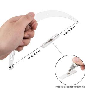 Regla de 23 cm de acrílico transparente para mapeo de cejas, herramienta de medición de cejas PMU desechable e impermeable - Product Image 2
