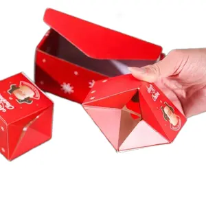 Özel Pop Up kutuları ambalaj noel sert kutu hediye şeker çerez paketi kozmetik kutusu yapımı için paketleme makinesi