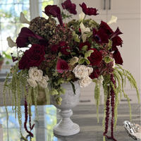 Boule de fleurs en soie MoKtong de 30 cm, rouge bordeaux, pour décoration de mariage et fournitures, centre de table avec présentation allée