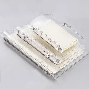 Read to Ship A7 PVC Transparent Rings Binder With More Styles Inside Pages