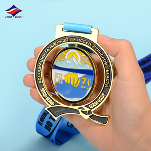 Longzhiyu 15 Years Factory Metal Medals Custom Rotatable Colorful Medal Crafts Souvenir