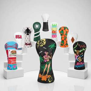 OEM Custom Golf <b>Driver</b> <b>Headcover</b> 460cc PU Leather Magnetic Closure Plush Lining Waterproof Embroidery Logo Factory Wholesale - Product Image 1