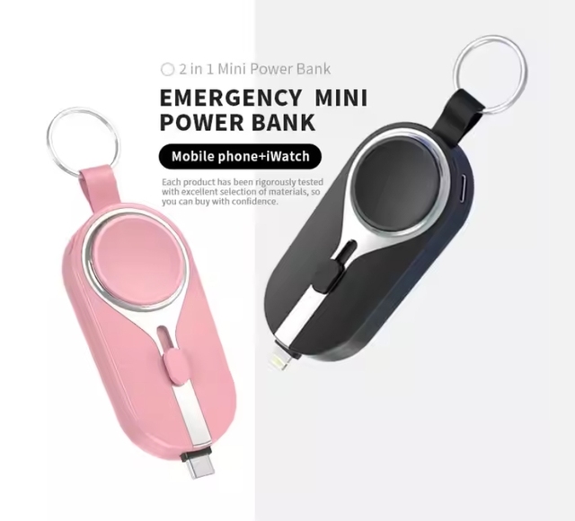 Portable Power Emergency Fast Charging Power Bank Battery for iPhone Mini Emergency Power Pod Keychain