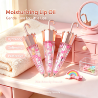 Vente en gros de gloss à lèvres végétalien mignon et longue tenue, base pour gloss à lèvres, fournisseur de marque privée, emballage personnalisé aux fruits, soin des lèvres pour enfants, huile à lèvres brillante