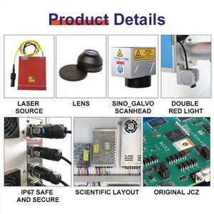 Graveur <span class=keywords><strong>laser</strong></span> à fibre industriel 50W pour gravure 3D profonde sur métal et bois - Product Image 4