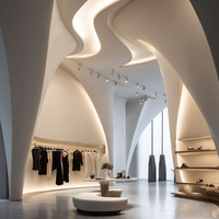 Meubles de boutique de haute qualité, comptoir de réception, vitrine, design d'intérieur pour magasin de vêtements, solution de projet tout-en-un