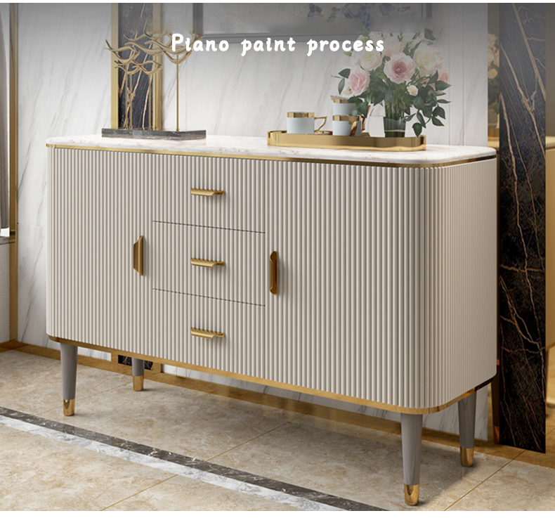 Luxury living room wooden storage organizer drawer cabinets sideboard furniture