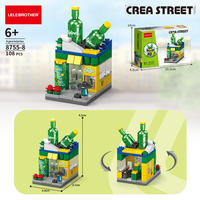 LELE BROTHER Nuevo Set de Mini Bloques de Construcción Vista Callejera de la Ciudad con Tienda de Dulces, Cafetería y Juguetes para Niñas de Ensueño