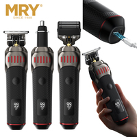 Tondeuse corporelle électrique MRY pour hommes, 5 en 1, étanche, pour le visage et les poils pubiens, ensemble de toilettage multifonctionnel pour hommes