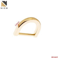 Aksesoris Tas Tangan Ring D Logam 19.8mm, Tersedia, Bahan Zinc Alloy, Bentuk D, Gesper Tahan Lama, Konektor Gantungan untuk Tas Pakaian