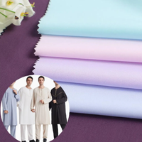 Tissu en polyester filé 100 % écologique et respirant pour thobe, idéal pour les robes arabes/saoudiennes pour hommes musulmans - Vente en gros
