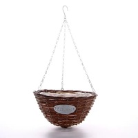 Buatan tangan Modern taman dekoratif putih anyaman gantung Pot penanam bunga