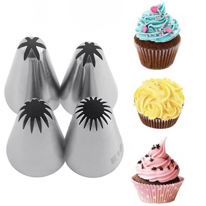 Rose Piping Tips 4 Piece Set Stainless Steel Medium Size For Butter Piping <b>Cake</b> <b>Decorating</b> <b>Supplies</b> - Product Image 5