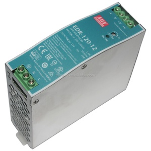 แหล่งจ่ายไฟ Meanwell EDR-120-12 แบบราง DIN กำลังไฟ 120 วัตต์ 12 โวลต์ AC เป็น DC กระแสไฟ 10 แอมป์ แรงดันไฟฟ้าเข้า 220/110 โวลต์ สำหรับใช้งานในอุตสาหกรรม - Product Image 1