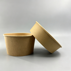Bol en papier rond haute capacité, imperméable, de qualité alimentaire, enduit de PE, taille personnalisée pour conteneur alimentaire jetable - Product Image 3