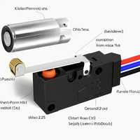 Micro-interrupteur de fin de course SPDT étanche IP67 10A 250V 3 broches industriel pour Arduino, appareil électronique, levier à charnière long et droit 30000
