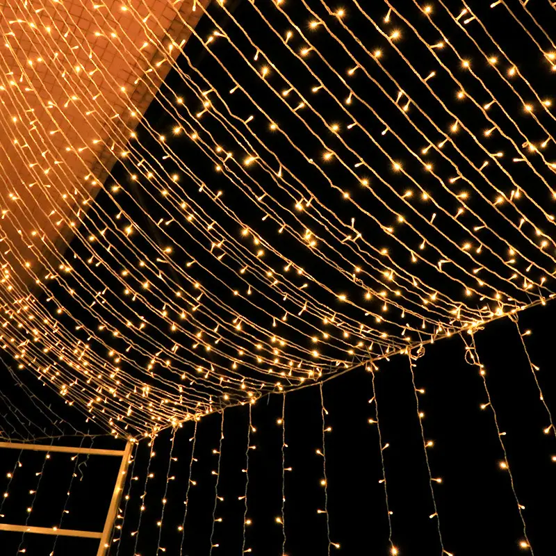 100M 600LED עמיד למים פיות חג המולד אורות דקורטיביים לבית תלוי חיצוני LED מחרוזת אור וילון