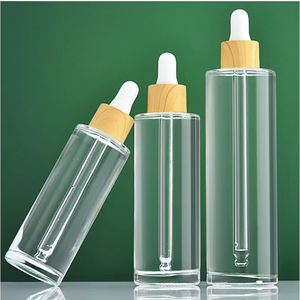 Envase de Vidrio Cilíndrico Personalizado para Suero, Botellas de Aceite Esencial con Tapa de Rosca, Gotero de Madera, Acabado Mate, Perfume, Fragancia, Cuidado de la Piel - Product Image 5