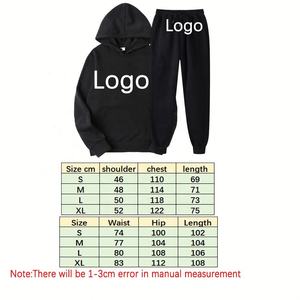 Conjunto de Sudadera con Capucha y Pantalones Deportivos, Personalizado con Logotipo, para Hombre, Ropa de Trabajo, Unisex, Casual, Térmico, 100% Poliéster, Otoño - Product Image 6