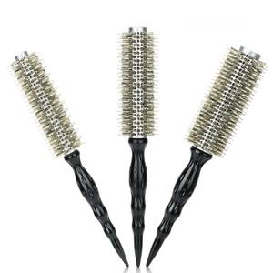 Loto legno rullo pettine di cinghiale stile cilindrico pettine coda a punta tubo di alluminio per il salone - Product Image 6