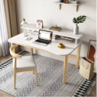 Bureau moderne en bois massif avec étagère de rangement, bureau à domicile et chambre à coucher, table de travail pour étudiants