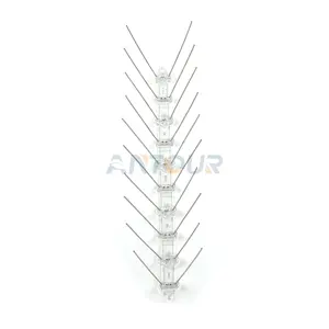 Animal Control Pigeon And Cat Outdoor Plastic Base Stainless Steel Prickle Anti Bird Spikes Sharp Thorn