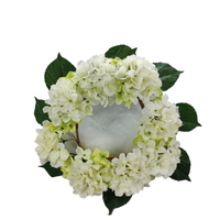 Dekorasi Gantung Pintu dan Jendela Bunga Hydrangea Buatan untuk Paskah Hijau 20 inci Bahan PVC/PE/PET