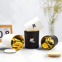 Vente en gros de pots à bougies en verre de luxe de 200 ml, 320 ml, 8 oz, 10 oz avec boîte pour la maison