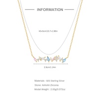 Glowluxe Vente à Chaud Colliers Ras du Cou en Zircon Plaqué Or en Argent Sterling 925