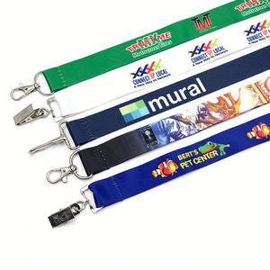 Lanière en polyester écologique pour sublimation, impression personnalisée par transfert thermique avec clips - Product Image 3