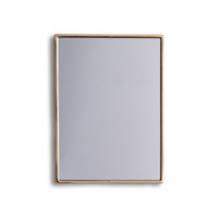 Miroir de poche pliable rectangulaire en alliage de zinc plaqué or émail dur de haute qualité personnalisé