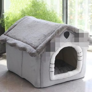Opvouwbare Hondenhok Kennel <span class=keywords><strong>Bed</strong></span> Mat Voor Kleine Middelgrote Honden Katten Winter Warm Kattenbed Nest Mand Huisdieren Puppy Grot Sofa Huisdierenproducten - Product Image 2