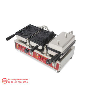 Machine à Taiyaki à double face facile à nettoyer, grande ouverture, 3,12 kW et contrôle de la minuterie, en acier inoxydable pour café - Product Image 4