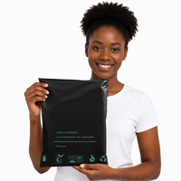 Sac de Courrier Biodégradable Noir Écologique Compostable Personnalisé pour Petites Entreprises, Emballage de Vêtements Entièrement Personnalisé, Nouveau