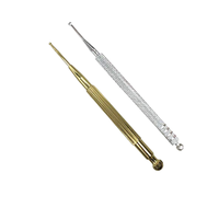 Sonde de réflexologie faciale à double tête en acier inoxydable pour thérapie d'acupuncture des tissus profonds et masseur facial