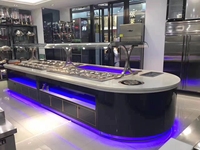 Stasiun Bar Buffet Portabel Stainless Steel yang Dapat Disesuaikan untuk Penggunaan Hotel dan Restoran