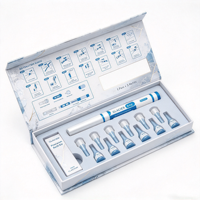 Boîte à stylos personnalisée, étui de rangement pour flacons, insert en mousse, stylo avec ensemble de flacons de 2 à 10 ml, boîte d'emballage rigide, fermeture magnétique