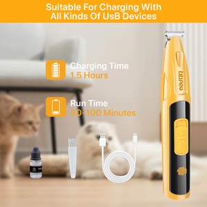 LILIPRO PT205L aggiornamento silenzioso elettrico Pet piede pelliccia Clipper Cordless 2 velocità cane zampa taglio capelli <span class=keywords><strong>Kat</strong></span> toelettatura <span class=keywords><strong>Kit</strong></span> con luce LED - Product Image 5