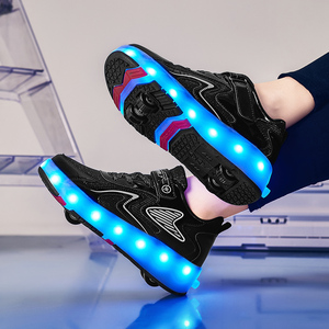Zapatos de patín de <span class=keywords><strong>ruedas</strong></span> <span class=keywords><strong>con</strong></span> carga USB LED para niños, <span class=keywords><strong>zapatillas</strong></span> de <span class=keywords><strong>ruedas</strong></span> recargables <span class=keywords><strong>con</strong></span> luz de rueda de charol para <span class=keywords><strong>niñas</strong></span> y niños - Product Image 6