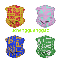 Cache-cou sans couture imprimé pour sororité, en tissu extensible, masque facial de sport, bandana d'extérieur, personnalisable avec logo – Meilleures ventes à prix abordable