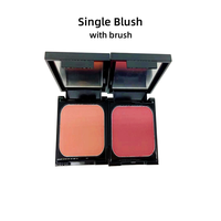 Poudre de blush haute pigmentation à marque privée avec pinceau, maquillage waterproof OEM, blush pour le visage et les joues, contour bronze