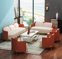 Fauteuil d'appoint de style classique italien moderne pour hôtel, en acier inoxydable, tissu et cuir, pour salon intérieur/extérieur