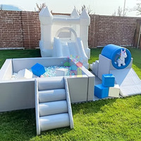 Ensemble d'équipement de jeu souple Clôture d'escalade intérieure/extérieure pour enfants Fêtes École et centres commerciaux Piscine à balles Exercice amusant