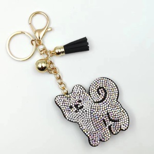 Llavero Colgante de Peluche de Cachorro <span class=keywords><strong>Shiba</strong></span> <span class=keywords><strong>Inu</strong></span> con Borla, Brillante, Lindo, con Cristales y Diamantes de Imitación - Product Image 3