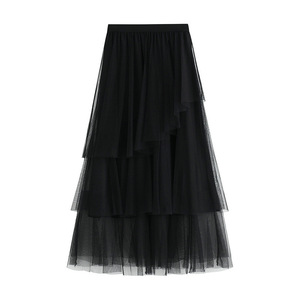 <span class=keywords><strong>Jupe</strong></span> <span class=keywords><strong>TUTU</strong></span> asymétrique à volants en tulle, 3 couches, style gâteau, en maille, mi-longue, taille haute, pour <span class=keywords><strong>femme</strong></span>, idéale pour <span class=keywords><strong>mariage</strong></span>, fête ou tenue décontractée - Product Image 3